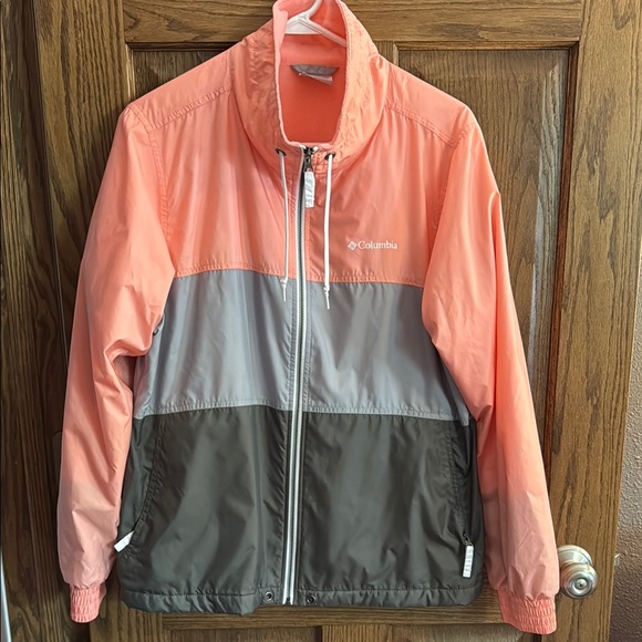 Columbia Coral and Gray Outdoor Jacket - Picture 1 of 3
